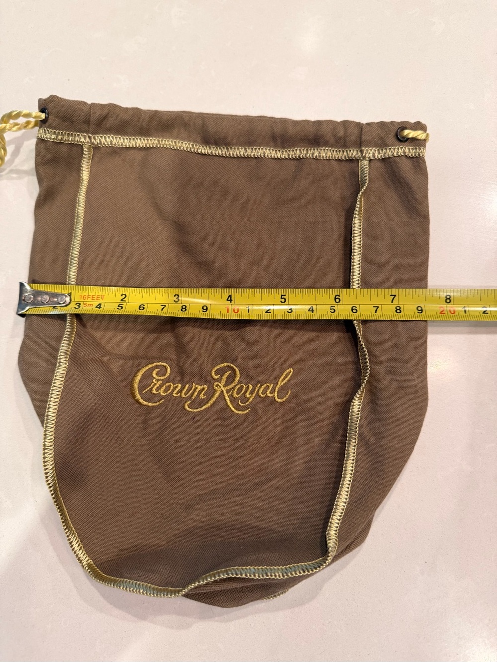 10 Crown Royal Light Brown Drawstring Bags